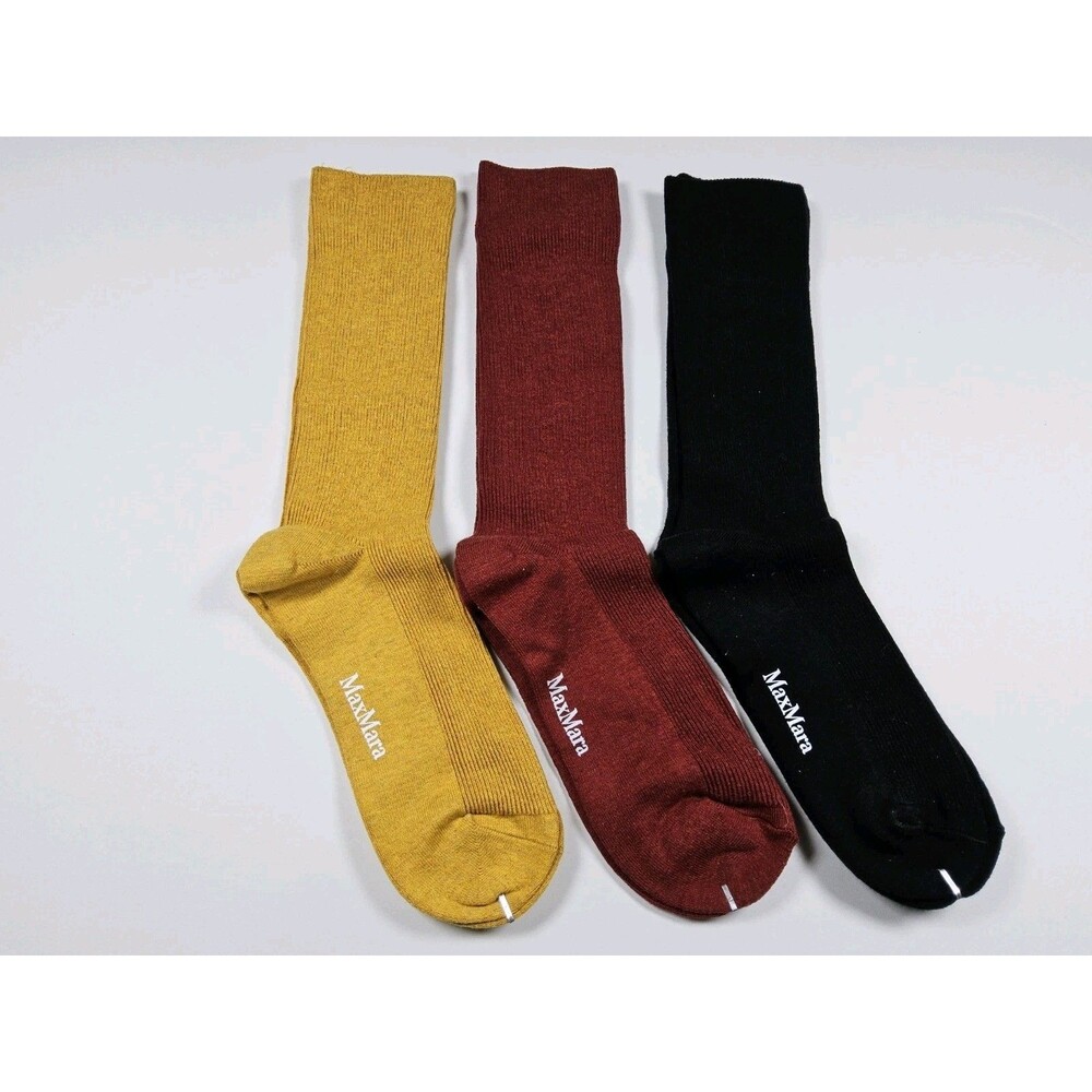 MaxMara Women's Lot Of 3 Pairs Calf Socks One Size
